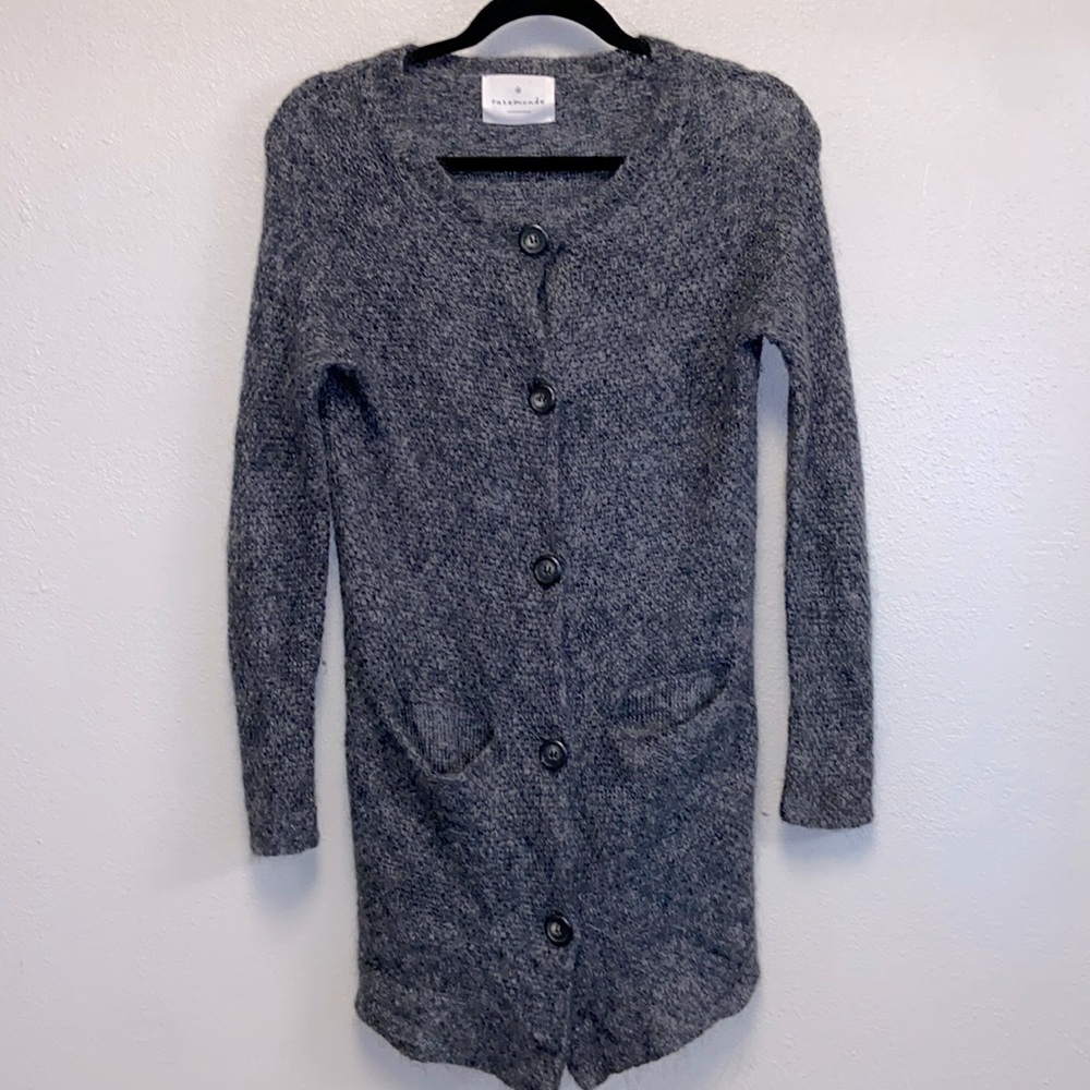 Rosemunde Copenhagen Charcoal Gray Mohair Luxury Cardigan Button-Down Cardigan